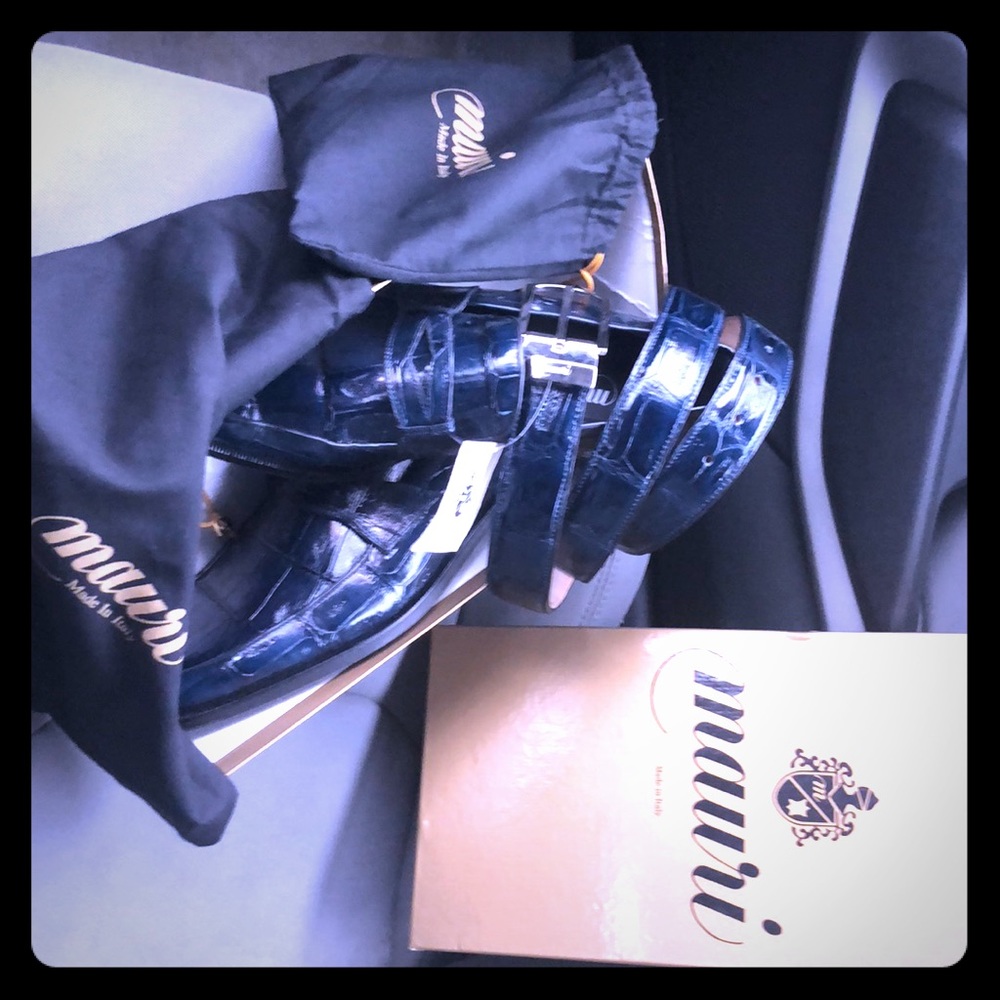 Mauri baby crocodile leather shoes/ make #4323